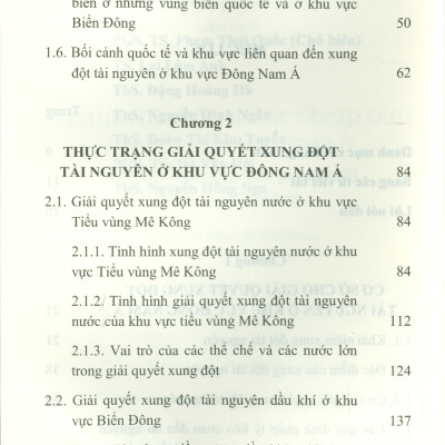 Giải Quyết Xung Đột Tài Nguyên Ở Khu Vực Đông Nam Á (Resolving Resource Conflicts In Southeast Asia) (Sách chuyên khảo)