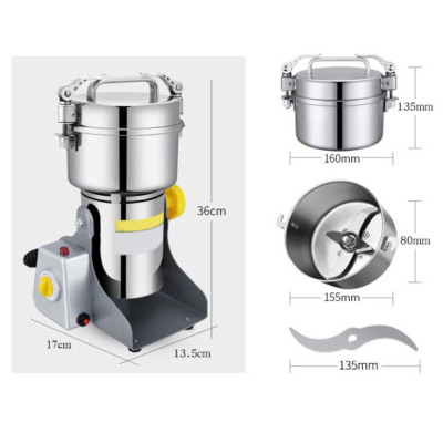 Máy Nghiền Đa Năng Bột Siêu Mịn Siêu Khỏe, Máy Xay Bột Khô Công Suất 3000W, Dung Tích 1200ml