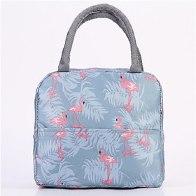 Túi vải đựng cơm bản ngang có lớp giấy bạc giữ nhiệt cực tốt - Tặng 01 túi đựng giầy