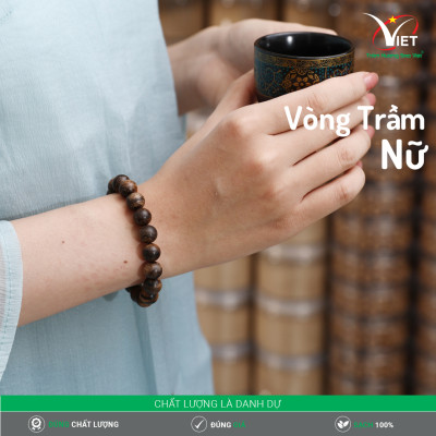 Vòng Đeo Tay Trầm Hương Thiên Nhiên Dành Cho Nữ - Trầm Chìm - Hiếm Gặp
