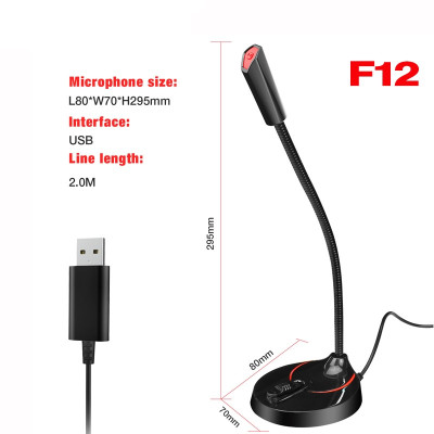 Microphone RGB TSP2012 kết nối USB cho máy tính Micro - hàng nhập khẩu