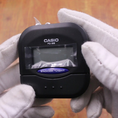 Đồng hồ báo thức du lịch - để bàn điện tử Casio PQ-30B-1DF màu đen 6X6cm