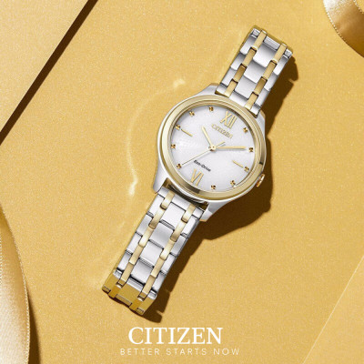 Đồng Hồ Nữ Citizen Eco-Drive Dây Thép Không Gỉ EM0506-77A - Mặt Trắng (32mm)