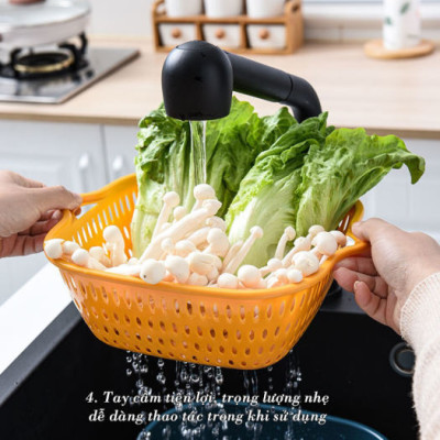 Sét Rỗ Nhựa Đựng Rau Củ Quả 6 Món 3 Kích Cỡ Đa Năng - PaKaSa - Hàng Chính Hãng 