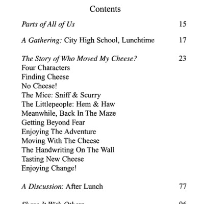 Who Moved My Cheese For Teens