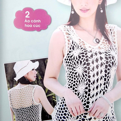 Bộ Sách Móc Len Sợi 15 Mẫu Thời Trang + Móc Len Sợi Tấm Lót, Thảm (Bộ 2 Cuốn)