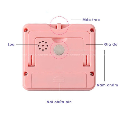 Đồng Hồ Bấm Giờ LED Điện Tử Mini Đồng Hồ Đếm Ngược Báo Thức Hẹn Giờ Học Tập Nấu Ăn