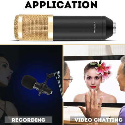 SOAIY Micro karaoke thu âm chuyên nghiệp BM900 - Hàng Nhập Khẩu