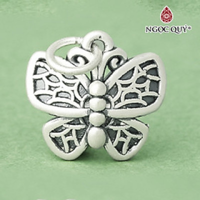 Charm bạc hình bươm bướm dễ thương treo - Ngọc Quý Gemstones