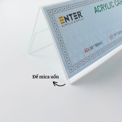 Biển chức danh, Bảng tên để bàn, Kệ mica chức vụ 2 mặt Enter A05 240x75mm trung (20)