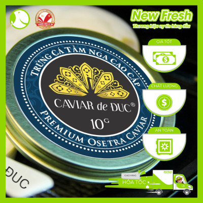 [GIAO NHANH HCM] Trứng Cá Tầm Caviar de Đuc Nga Cao Cấp - Hộp 10Gr