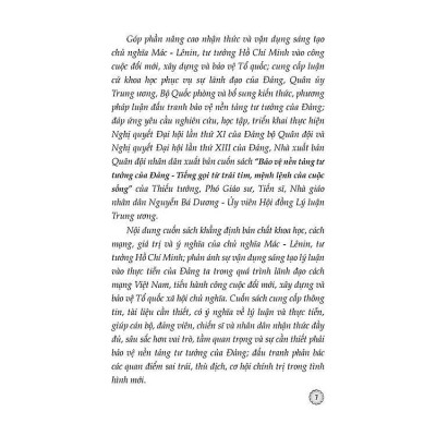 Sách - Bảo Vệ Nền Tảng Tư Tưởng Của Đảng Tiếng Gọi Từ Trái Tim, Mệnh Lệnh Của Cuộc Sống - VIETNAMBOOK