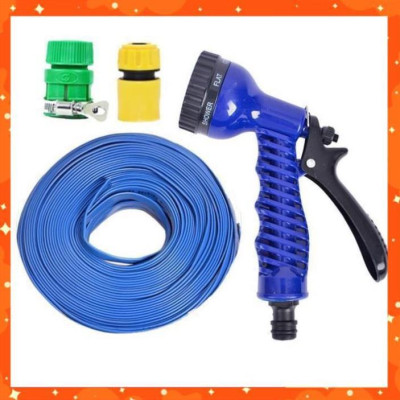 Bộ dây vòi xịt tưới cây, rửa xe 15M (cút nhựa nối nhựa xanh) 206843
