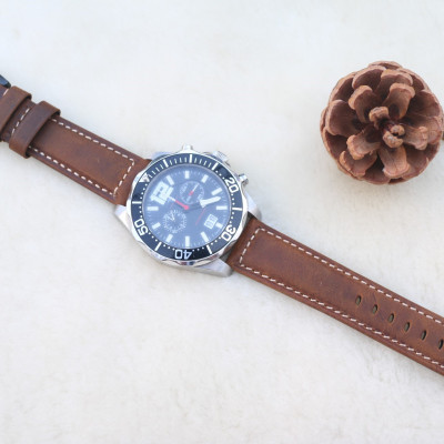 Dây Da Đồng Hồ Da Bò Sáp Vintage, Dây đeo bằng da cổ điển thay thế dành cho Đồng Hồ cổ Điển - Các Loại Swatch