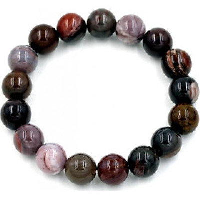 Vòng tay chuỗi hạt gỗ hóa thạch 12 ly 17 hạt