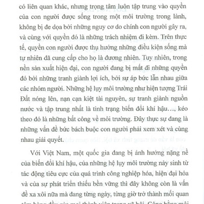 Thực Hiện Công Bằng Môi Trường Tại Việt Nam Hiện Nay - Một Số Vấn Đề Lý Luận Và Thực Tiễn (Sách Chuyên Khảo)