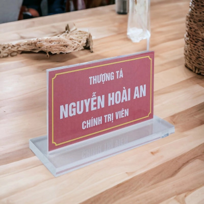 Kệ mica 2 mặt Enter E17C-0 23x13.5cm, đế 25x10cm dày 15mm không vát cạnh