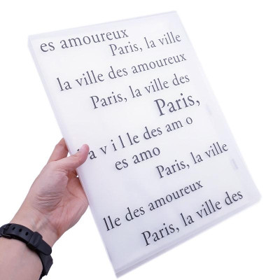 Bìa 20 Lá Double A Kiểu Paris CH17512-EN - Chữ Đen