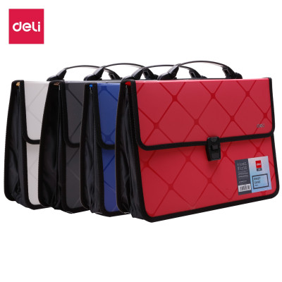 Cặp tài liệu A4 Deli, 200 trang, Xanh/Đỏ/Xám - 1 cái - E39634