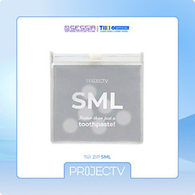 Túi Zip Đựng Kem Đánh Răng SML (5x5cm) Kèm 6 Viên Kem Đánh Răng SML - PROJECT V - Tiện Dụng & Thân Thiện Môi Trường - Hàng Chính Hãng