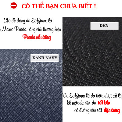 Dây AW da bò Saffiano Bụi Leather D117- Da thật khâu tay thủ công cao cấp - chính hãng