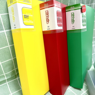 Bìa Hộp-Bìa Hồ Sơ A4 - 80 Lá Kidario Chất Liệu Nhựa An Toàn Khi Sử Dụng, Đựng Được Nhiều Hồ Sơ, Có Thể Dùng Làm Album Ảnh Khổ A4 , Đựng Bản Vẽ Màu Sắc Đa Dạng