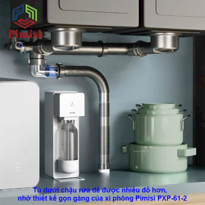 Xi Phông Chậu Rửa Bát Pimisi PXP-61-2 Tối Ưu Không Gian Nhà Bếp Với Hệ Thống Thoát Nước Tối Ưu, Cơ Chế Ngăn Mùi Hiệu Quả | Chính Hãng