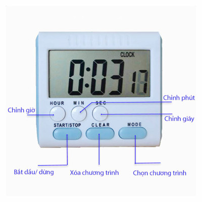 Đồng hồ bấm giờ mini đếm ngược cao cấp 