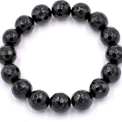 Chuỗi đeo tay - thạch anh đen cắt giác 8 ly - hợp mệnh Thủy, mệnh Mộc