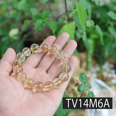 Vòng thạch anh tóc vàng by Anqlo Lusso 14mm-6A