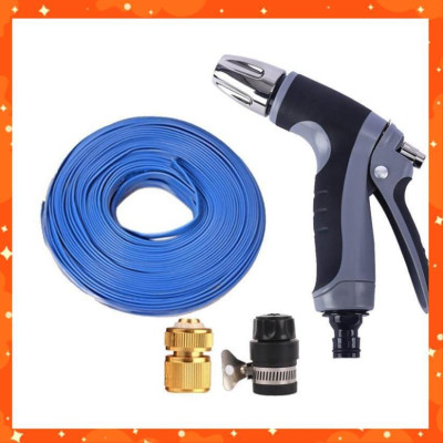 Bộ dây và vòi xịt  tăng áp rửa xe tưới cây 20M (cút đồng nối nhựa đen) 206817