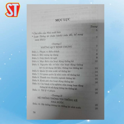 Sách - Luật Thống Kê (Hiện Hành - Sửa Đổi, Bổ Sung Năm 2021) - NXB Chính Trị Quốc Gia
