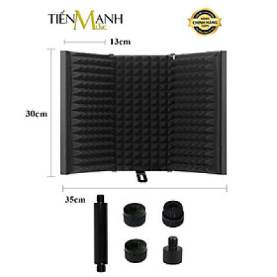 Màng Vách Chắn Tiêu Âm Cho Micro Phòng Thu Loại 3 Cánh Dr.Mic SIC-03 Mic Vocal Booth Màn Tấm Khung Vành Chống Dội, Vang, Tiếng Ồn Hàng Chính Hãng - Kèm Móng Gẩy DreamMaker