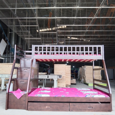 Giường tầng Juno sofa hàng sản xuất TNT192 Màu Sắc (Trắng - Vàng Mật Ong - Tự Nhiên - Nâu Walnut )