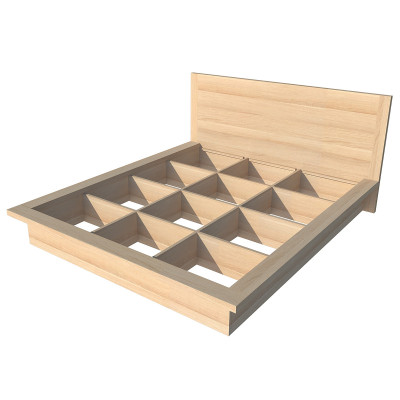 Giường ngủ cao cấp Tundo màu vàng sồi 140cm x 200cm