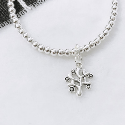  Lắc bi bạc 3mm cây trí tuệ - Ngọc Quý Gemstones