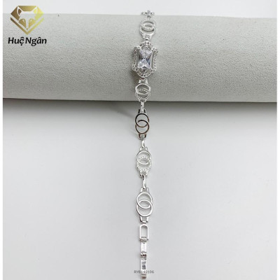 Lắc tay bạc 925 Huệ Ngân - Hình học RYB140106