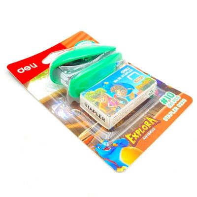 Bấm Kim Số 10 Deli 220 - Mẫu 3 - Xanh Ngọc