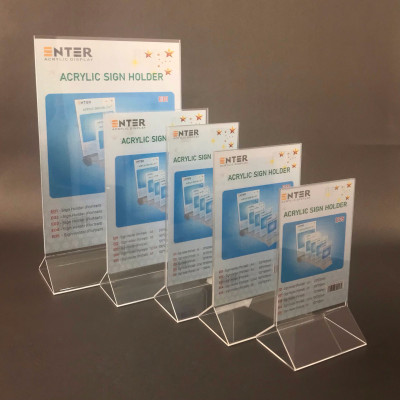 Kệ mica 2 mặt Enter E04 100x210mm chân tam giác