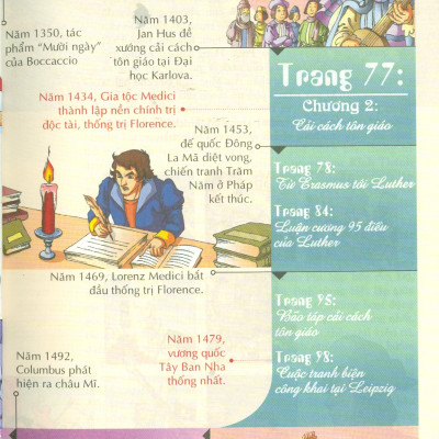  Lược Sử Thế Giới Bằng Tranh, Tập 7: Văn Hóa Phục Hưng Và Chinh Phục Các Vùng Đất Mới (Bản in màu - Tái bản 2023)