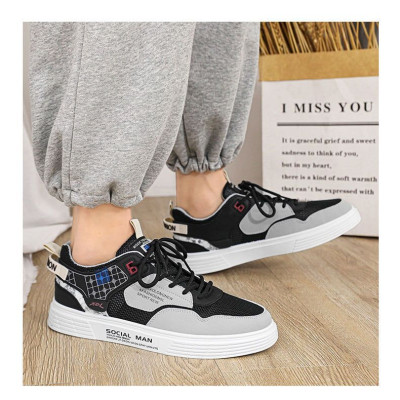 Giày Thể Thao Sneakers, Giày Nam Phối Da Lộn G08