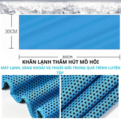 Khăn Lạnh Thể Thao Làm Mát,Thấm Hút Mồ Hôi Đa Năng MÀU XANH