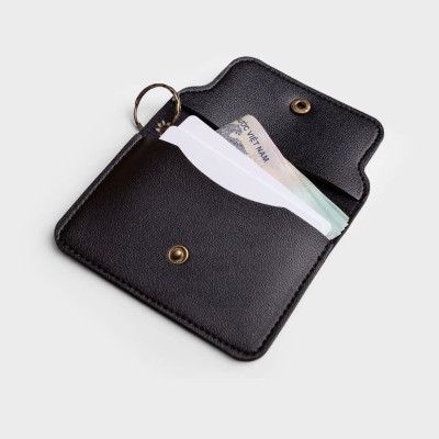 Ví cầm tay thời trang đa năng MÀU ĐEN Móc khóa