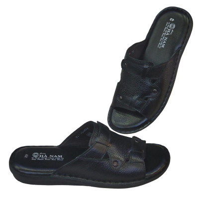 Dép Nam Quai Ngang Da Bò Thật TiTi ĐÔ Cao Cấp DNA2125d
