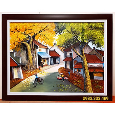 TRANH SƠN DẦU VẼ - PHỐ CỔ HÀ NỘI