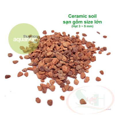 Sạn sỏi gốm Thủy Mộc ceramic, nâu đất, 3 màu trải nền bể cá tép thủy sinh tiểu cảnh