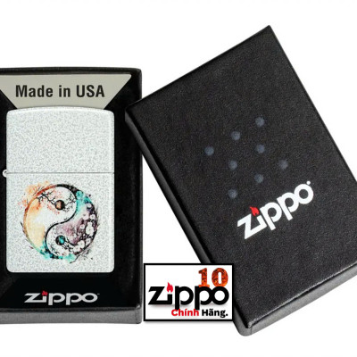 Bật lửa Zippo 46249 Floral Yin and Yang Design - Chính hãng 100%
