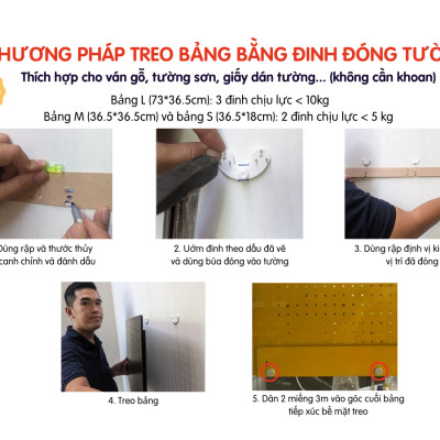 Bảng lỗ Pegboard Dola Home kim loại cao cấp treo tường. Bảng treo trang trí decor nhà cửa, góc làm việc