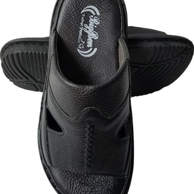 Dép Da Nam BIGGBEN May Viền Da Bò Thật Cao Cấp DN14