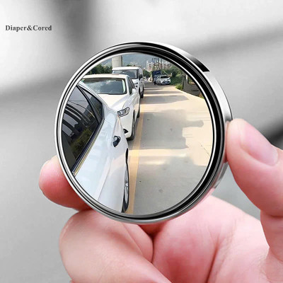 Gương Cầu Lồi Xóa Điểm Mù Cho Ô Tô – Bộ 2 Cái Xoay 360 Độ, Có Viền Chống Loá